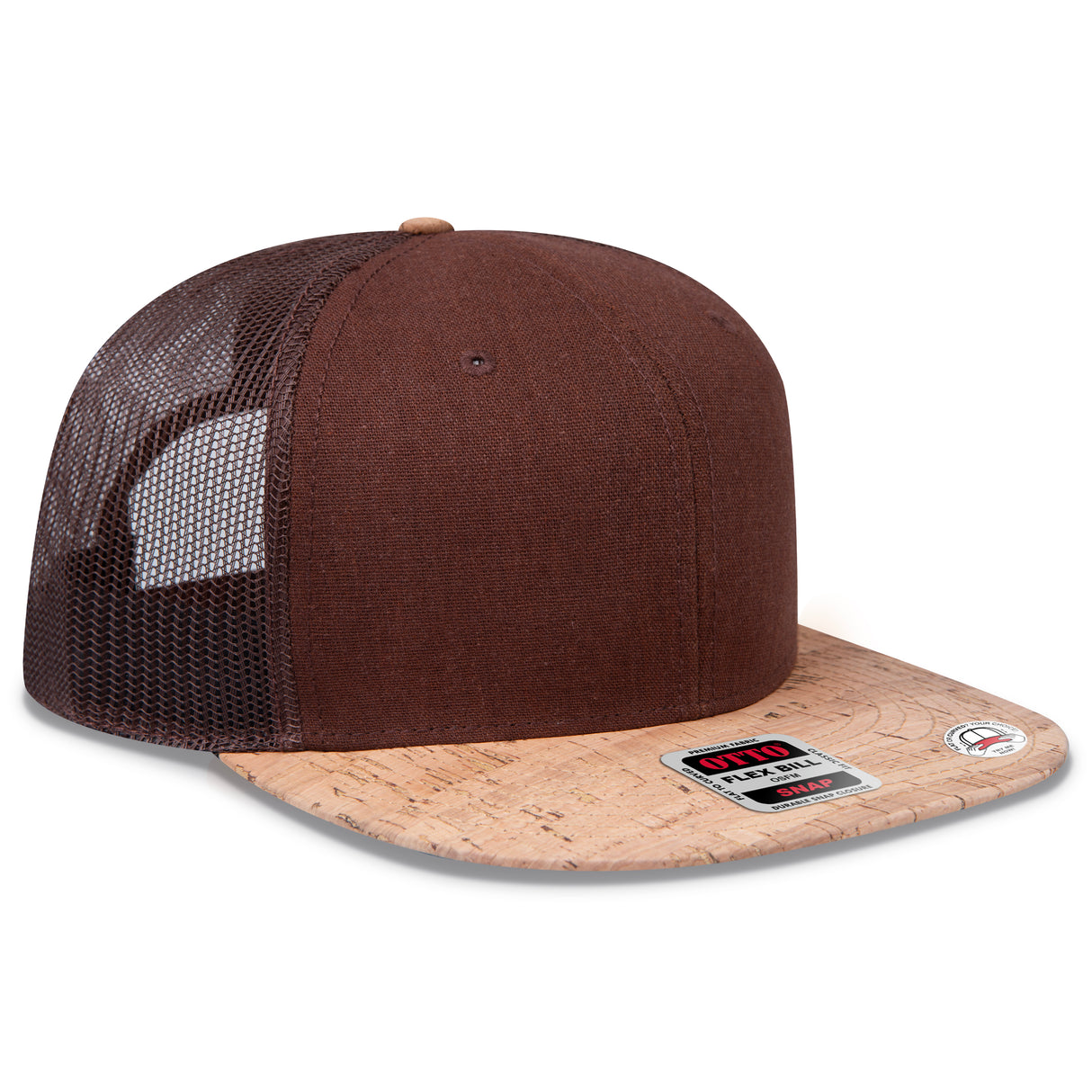 OTTO CAP® OTTO SNAP 6 Panel Pro Style Mesh Back Trucker Snapback Hat OTTO 141-1070