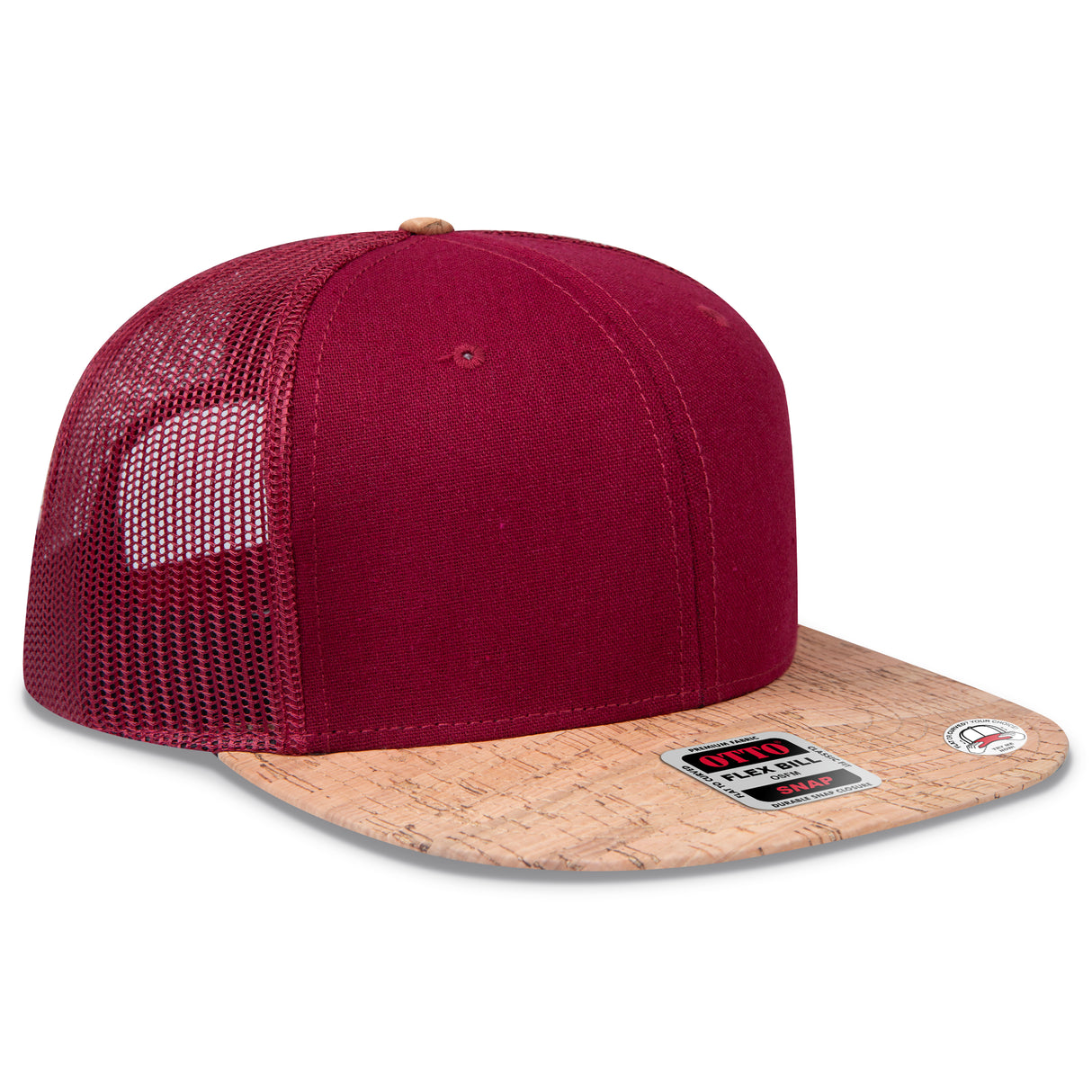 OTTO CAP® OTTO SNAP 6 Panel Pro Style Mesh Back Trucker Snapback Hat OTTO 141-1070