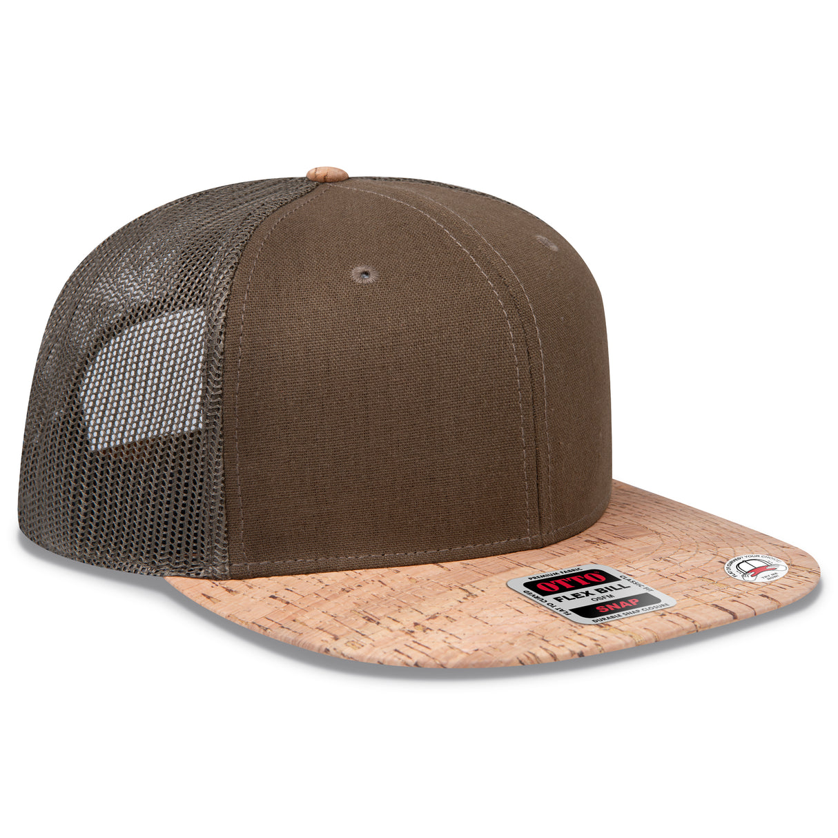 OTTO CAP® OTTO SNAP 6 Panel Pro Style Mesh Back Trucker Snapback Hat OTTO 141-1070