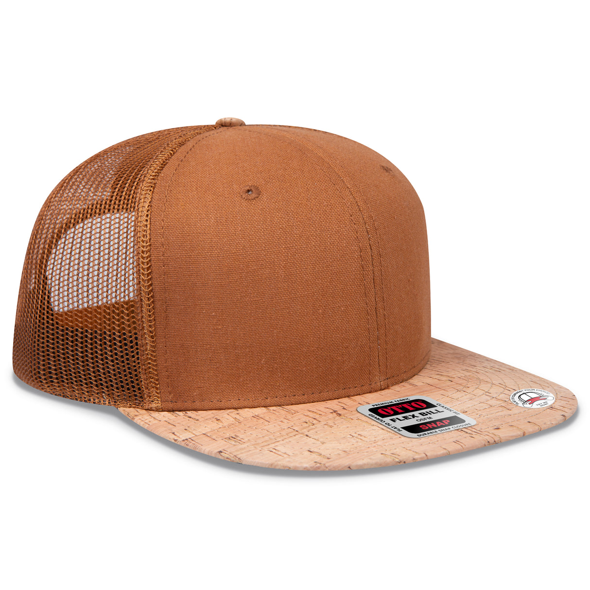 OTTO CAP® OTTO SNAP 6 Panel Pro Style Mesh Back Trucker Snapback Hat OTTO 141-1070