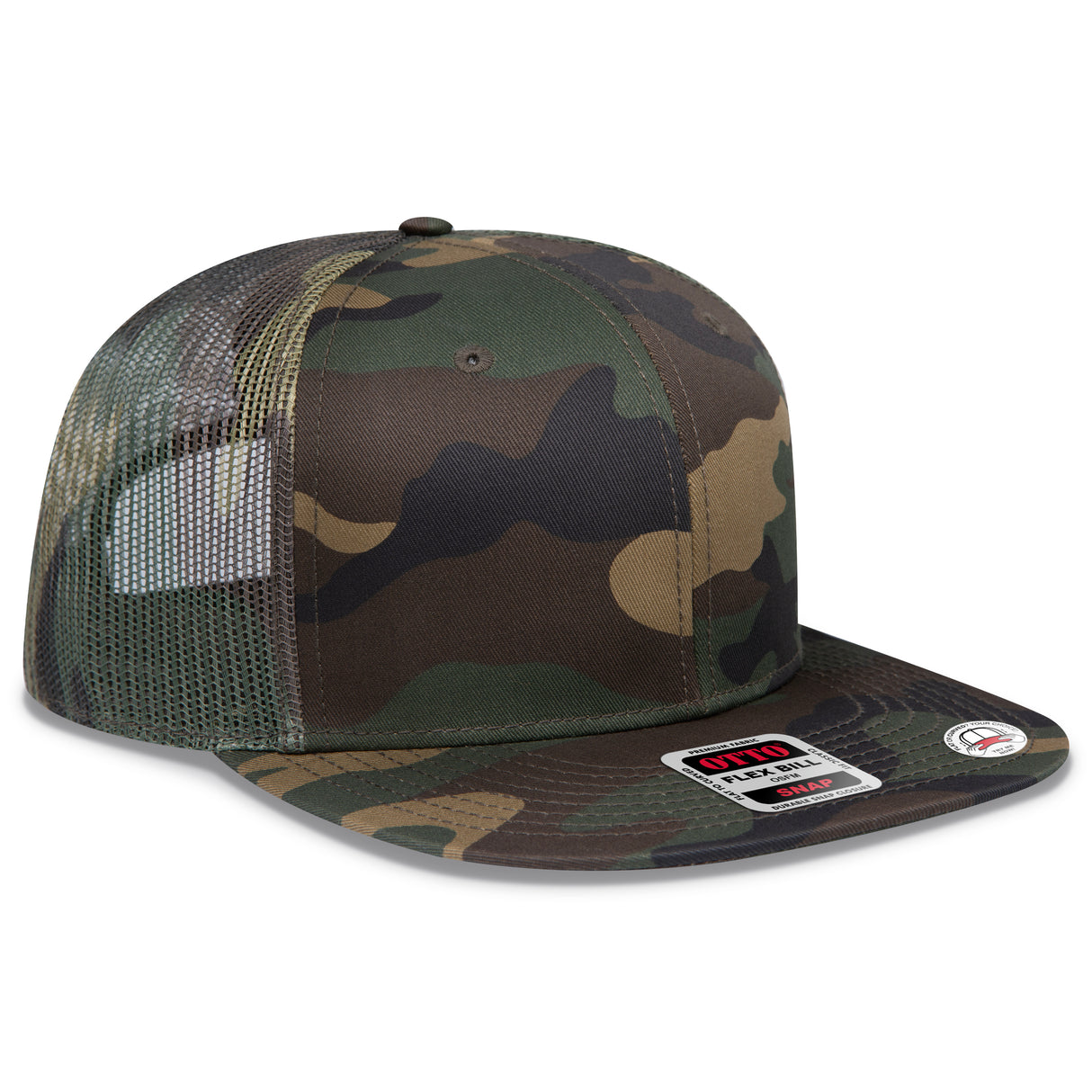 OTTO CAP® OTTO SNAP 6 Panel Pro Style Mesh Back Trucker Snapback Hat OTTO 141-1070