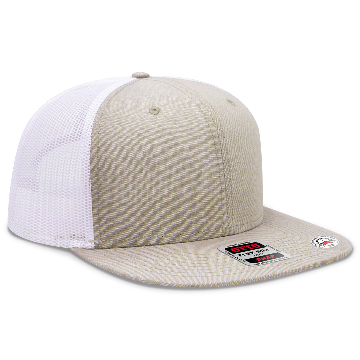 OTTO CAP® OTTO SNAP 6 Panel Pro Style Mesh Back Trucker Snapback Hat OTTO 141-1070