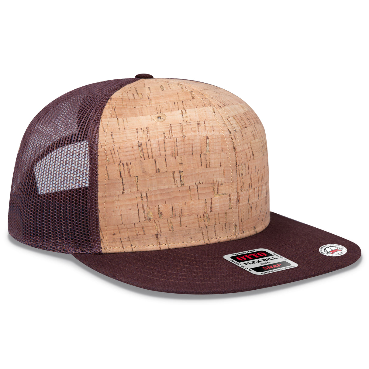 OTTO CAP® OTTO SNAP 6 Panel Pro Style Mesh Back Trucker Snapback Hat OTTO 141-1070