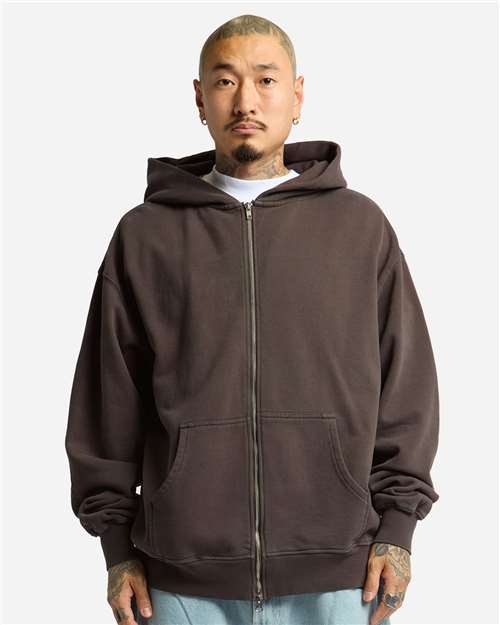 Shaka Wear Unisex Max Heavy Fleece Garment-Dyed Full-Zip Hooded Sweatshirt - Shaka Wear SHGMZ