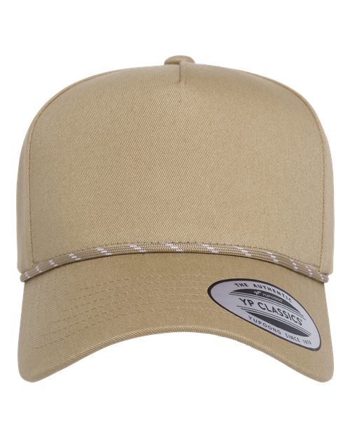 YP Classics 5079BD Retro Cotton Blend Five-Panel Rope Cap