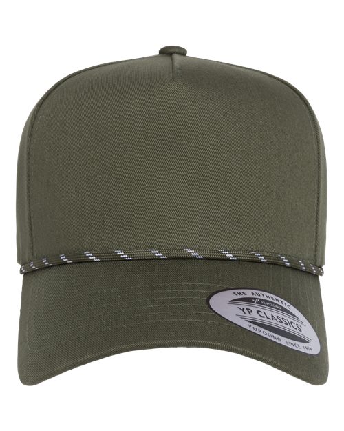 YP Classics 5079BD Retro Cotton Blend Five-Panel Rope Cap