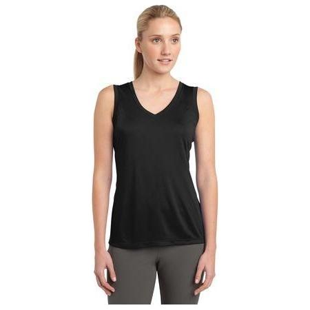 Ladies Sleeveless Moisture Wicking V-Neck Tee