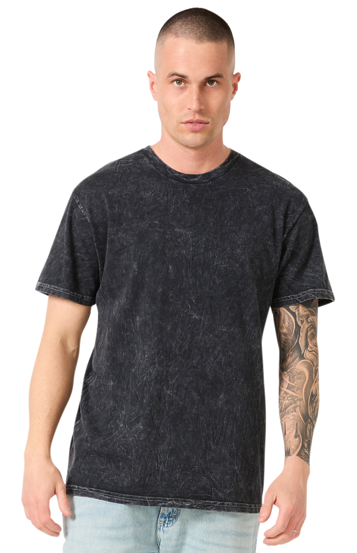 Royal Apparel 14551MW Unisex Premium Mineral Wash Tee - Black