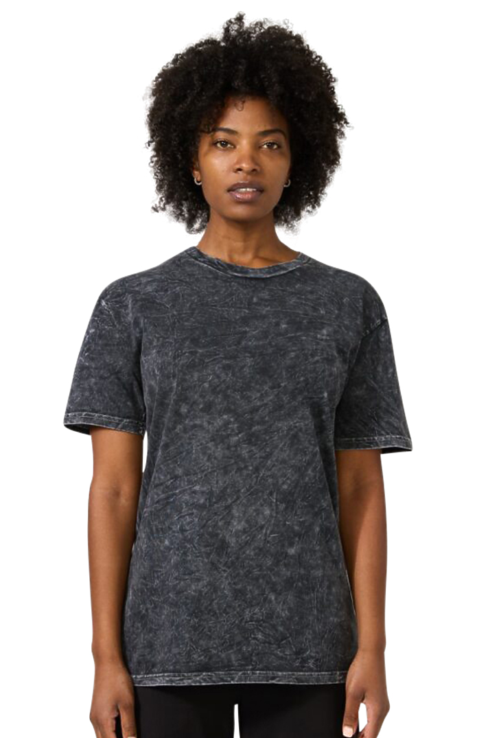 Royal Apparel 14551MW Unisex Premium Mineral Wash Tee - Black