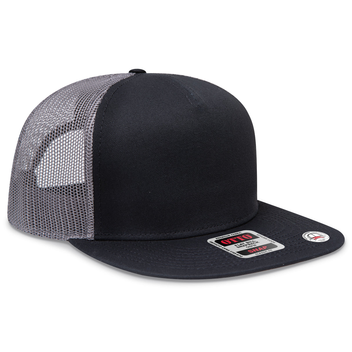 OTTO CAP® OTTO SNAP 5 Panel Pro Style Mesh Back Trucker Snapback Hat OTTO 154-1124