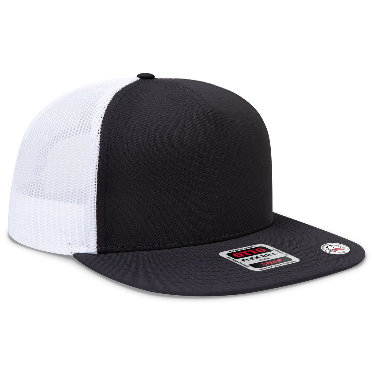 OTTO CAP® OTTO SNAP 5 Panel Pro Style Mesh Back Trucker Snapback Hat OTTO 154-1174