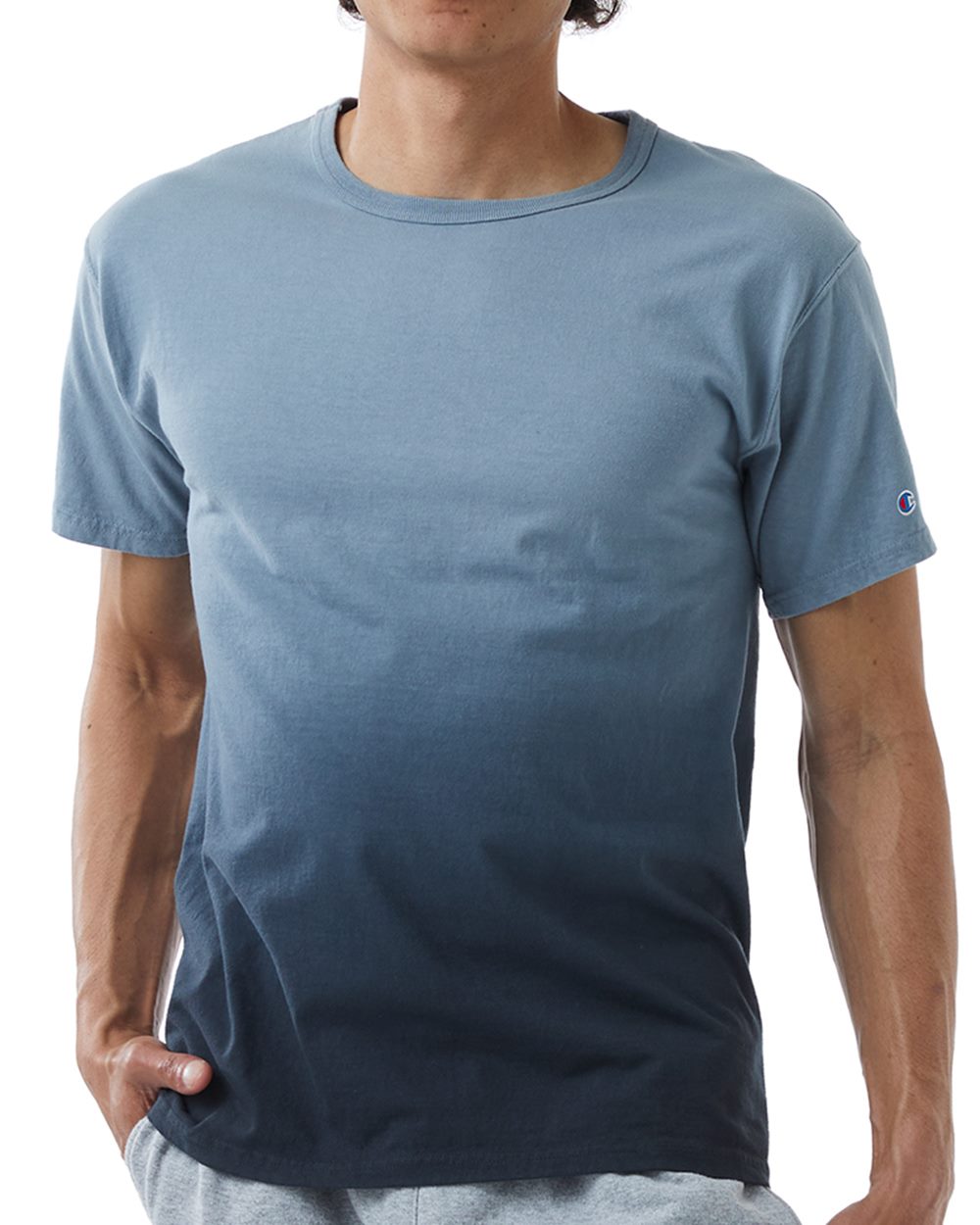 Champion CD100D Unisex Classic Jersey Dip Dye T-Shirt