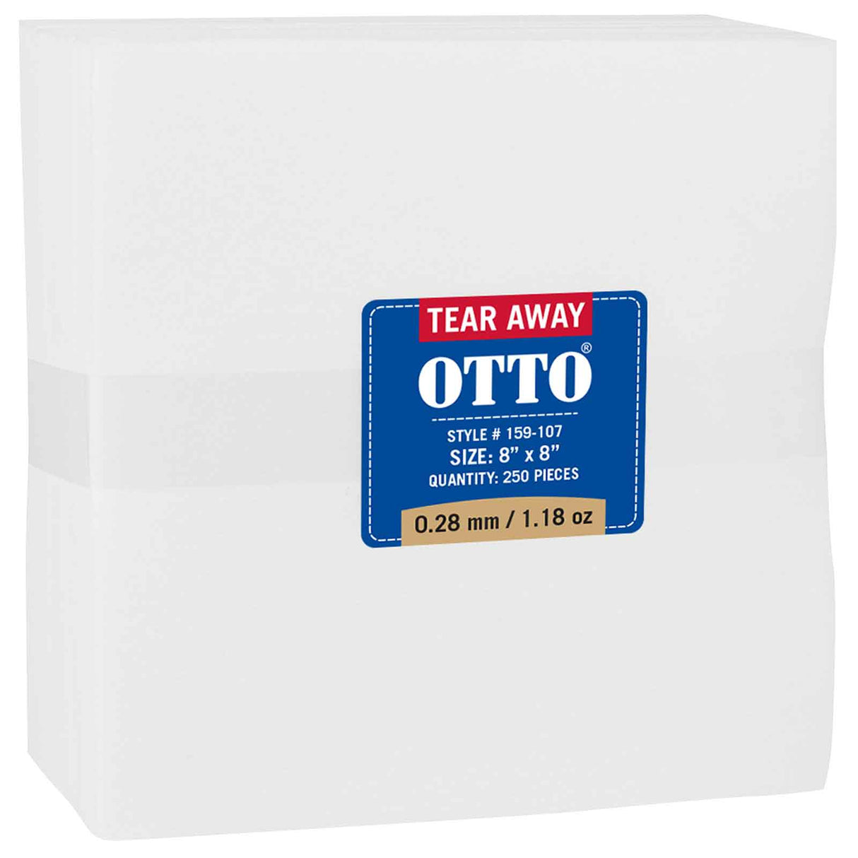 OTTO Embroidery Stabilizer Backing Tear Away Sheets OTTO 159-107