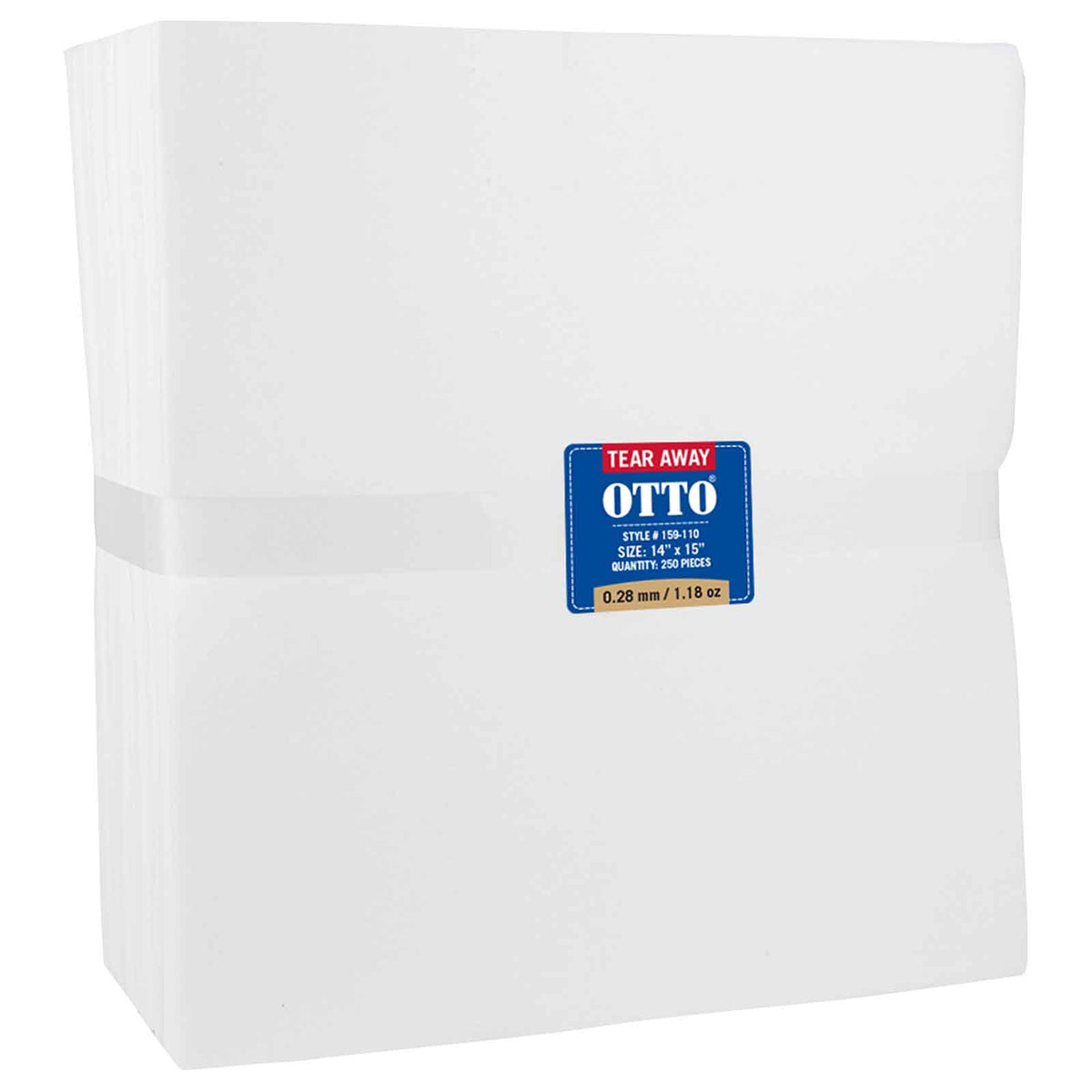 OTTO Embroidery Stabilizer Backing Tear Away Sheets OTTO 159-110