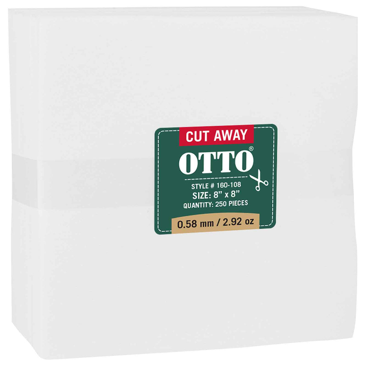 OTTO Embroidery Stabilizer Backing Cut Away Sheets OTTO 160-108