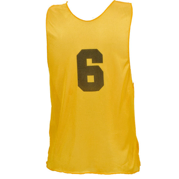 NUMBERED PRACTICE VEST, ADULT YELLOW