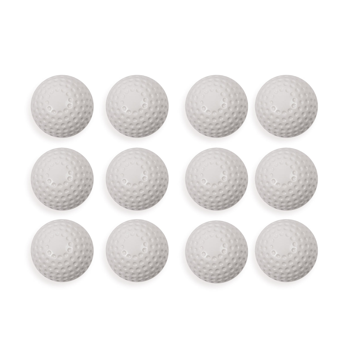 DIMPLED PITCHING MACHINE BASEBALLS WHITE