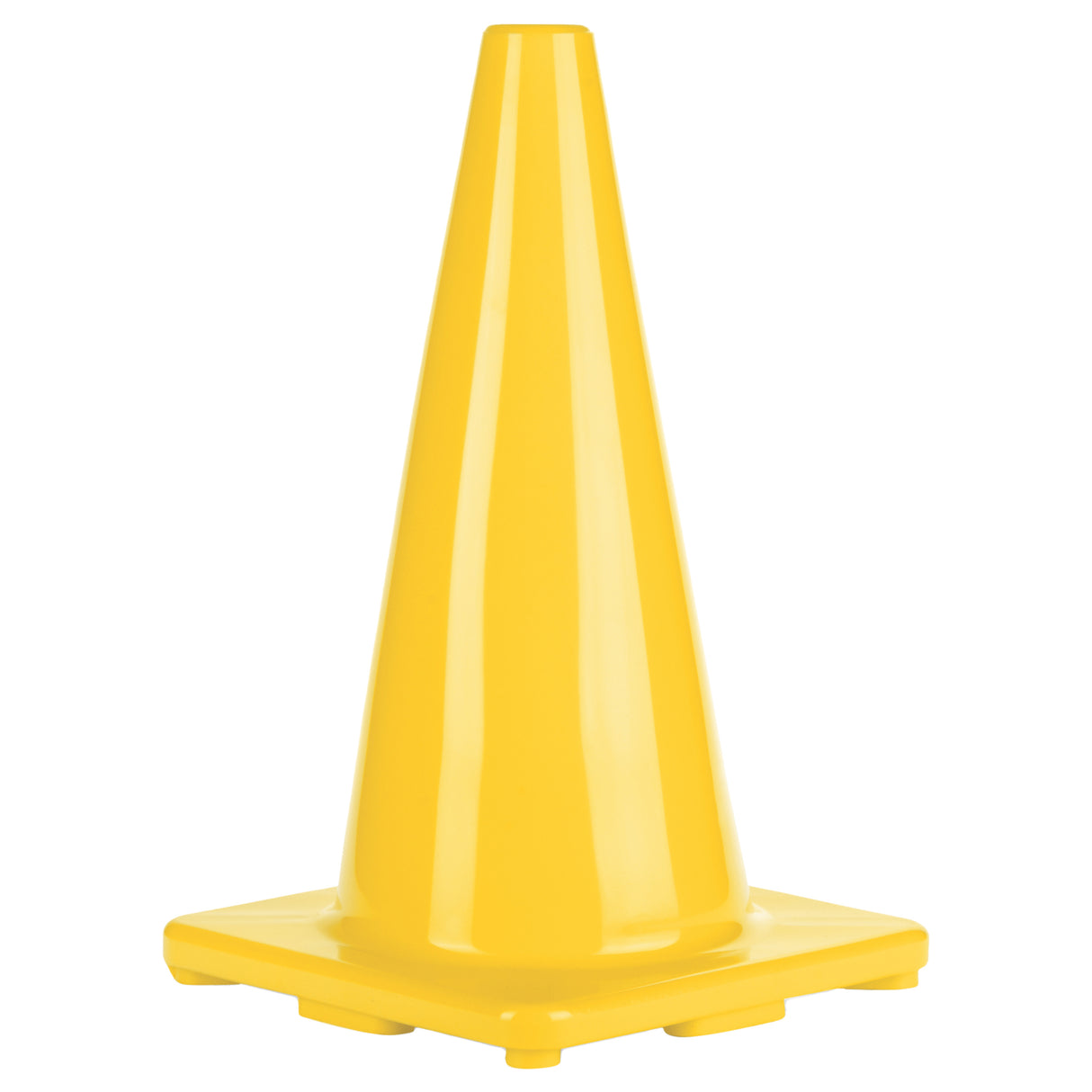 18"H HIGH-VISIBILITY FLEXIBLE VINYL CONE YELLOW