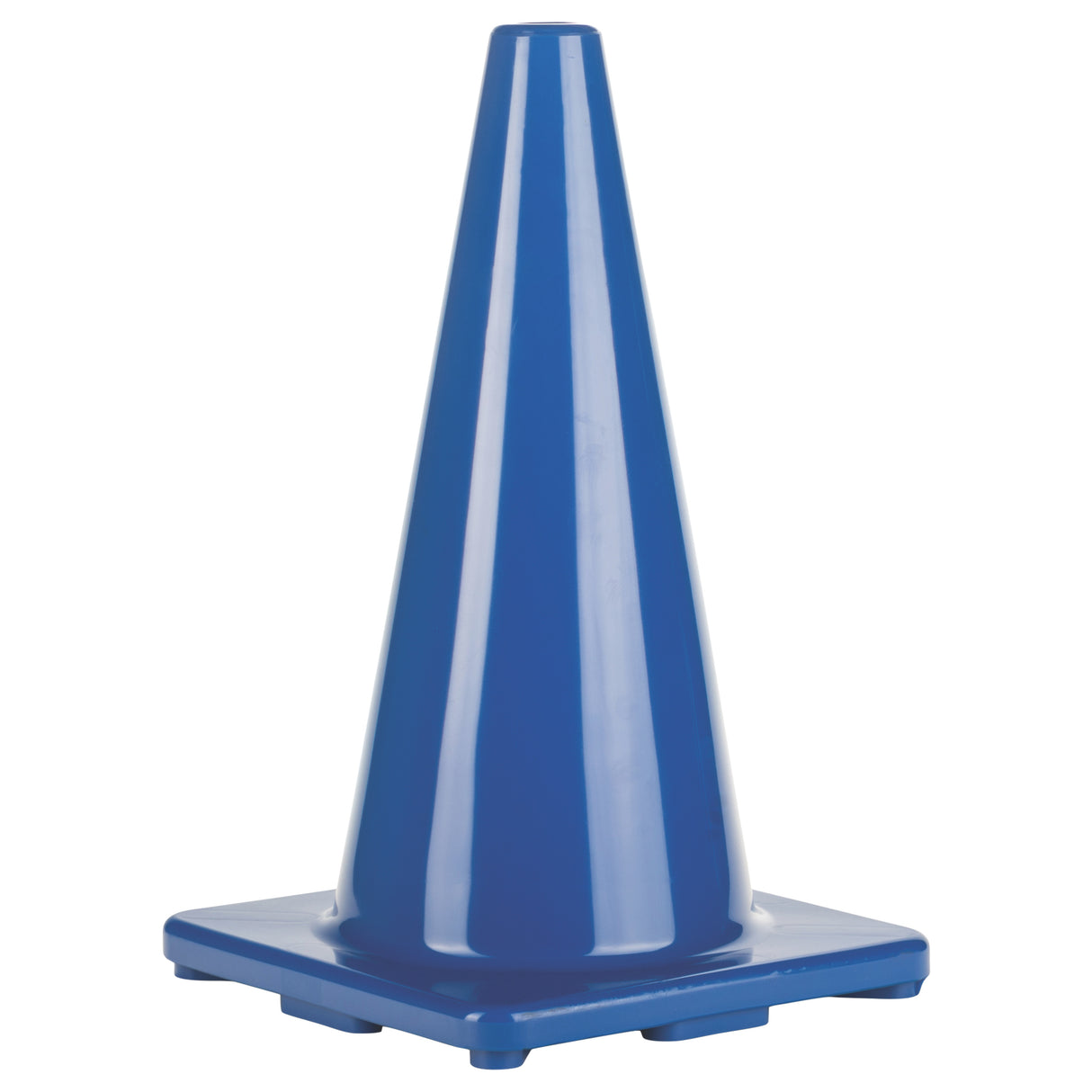 18"H HIGH-VISIBILITY FLEXIBLE VINYL CONE BLUE