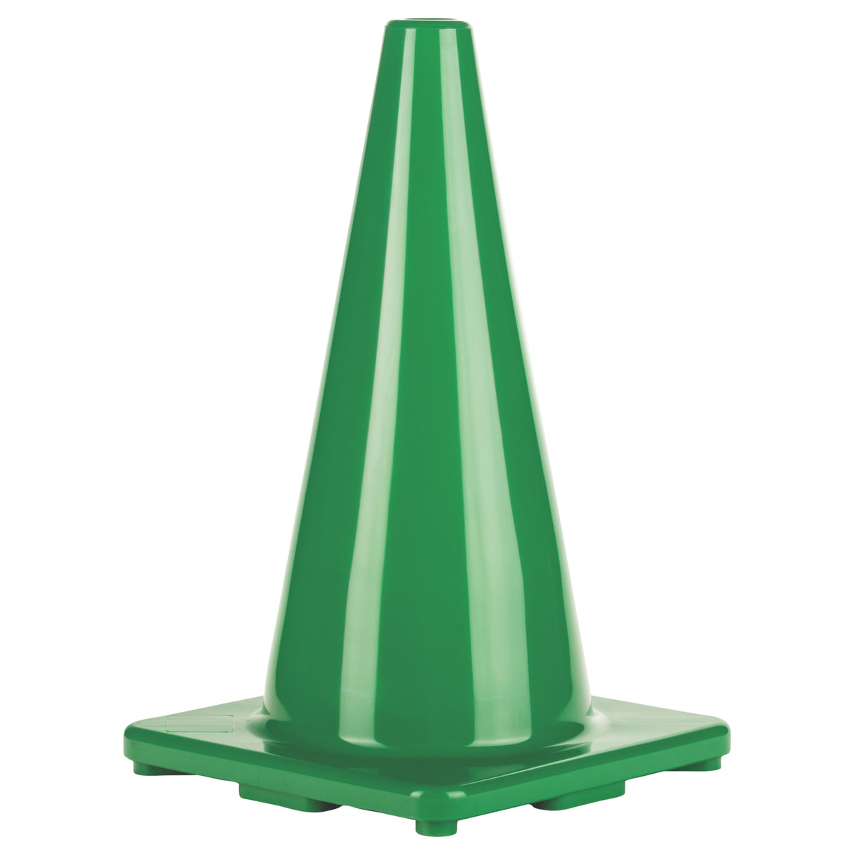 18"H HIGH-VISIBILITY FLEXIBLE VINYL CONE GREEN