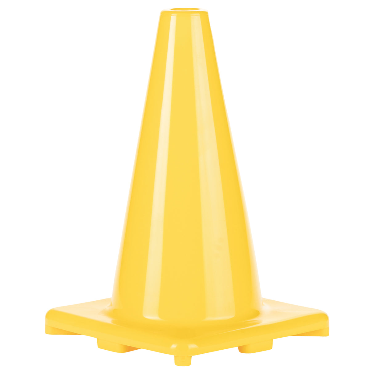 12"H HIGH-VISIBILITY FLEXIBLE VINYL CONE YELLOW