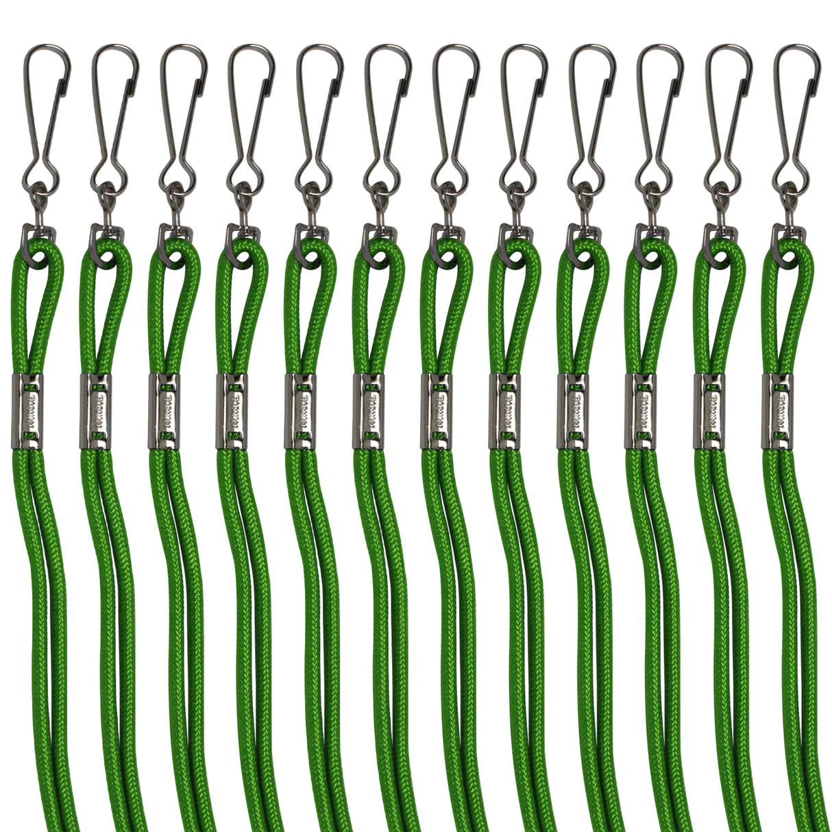 HEAVY-DUTY NYLON LANYARDS GREEN/POLY BAG