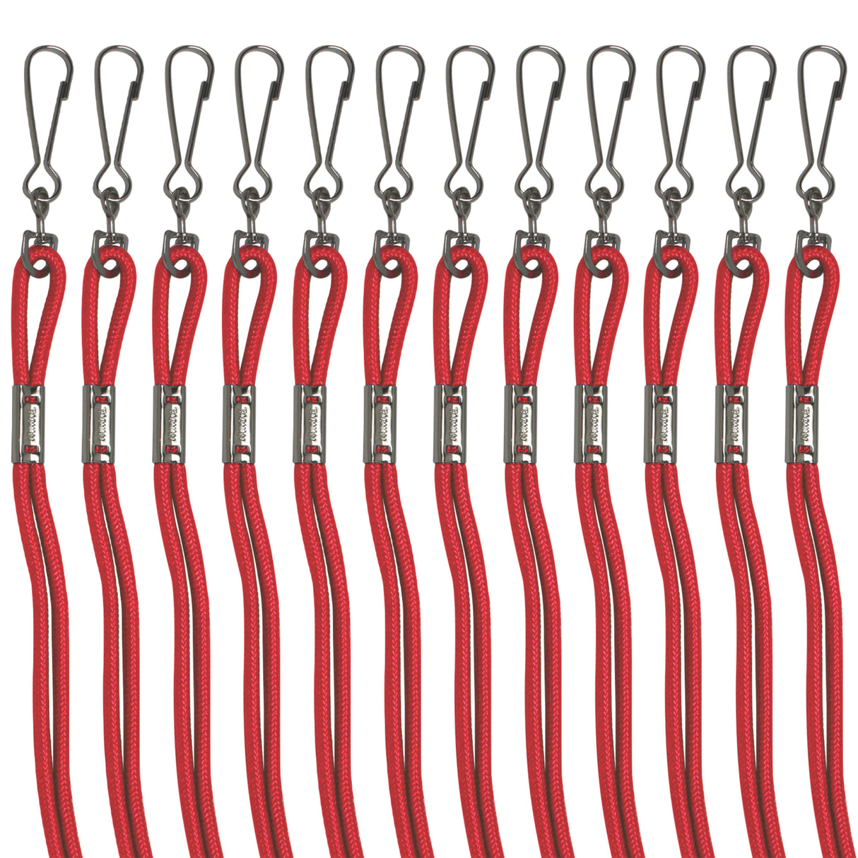 HEAVY-DUTY NYLON LANYARDS RED/POLY BAG