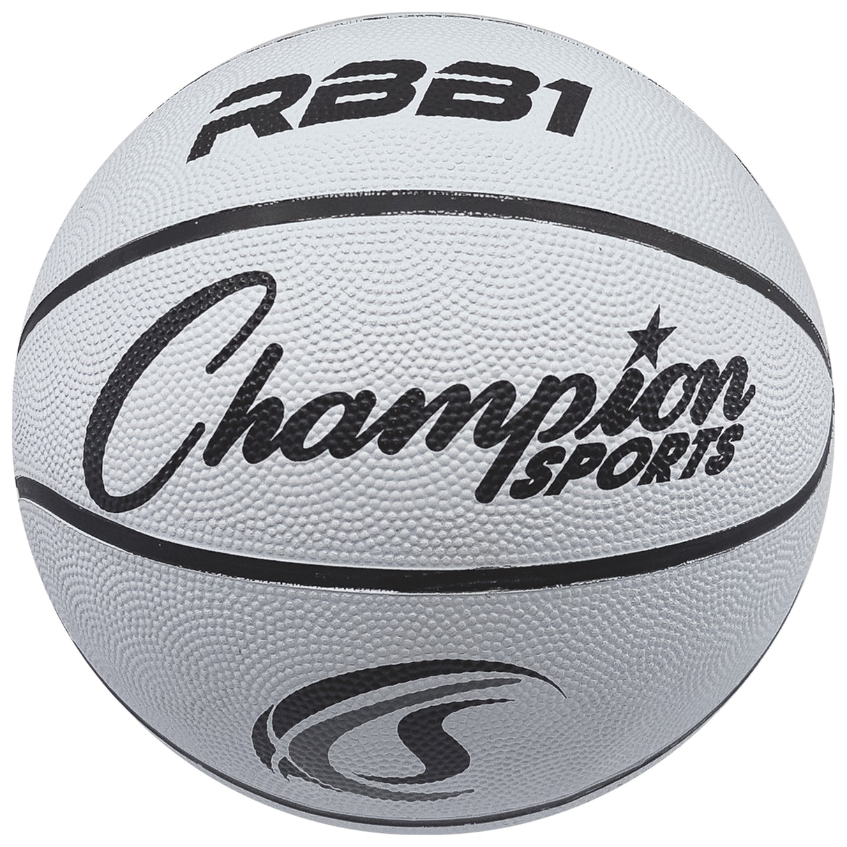 SIZE 7 RUBBER BASKETBALL WHITE