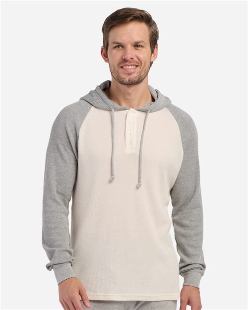 Boxercraft Unisex Waffle Knit Pullover Hooded Long Sleeve T-Shirt - Boxercraft BM3702