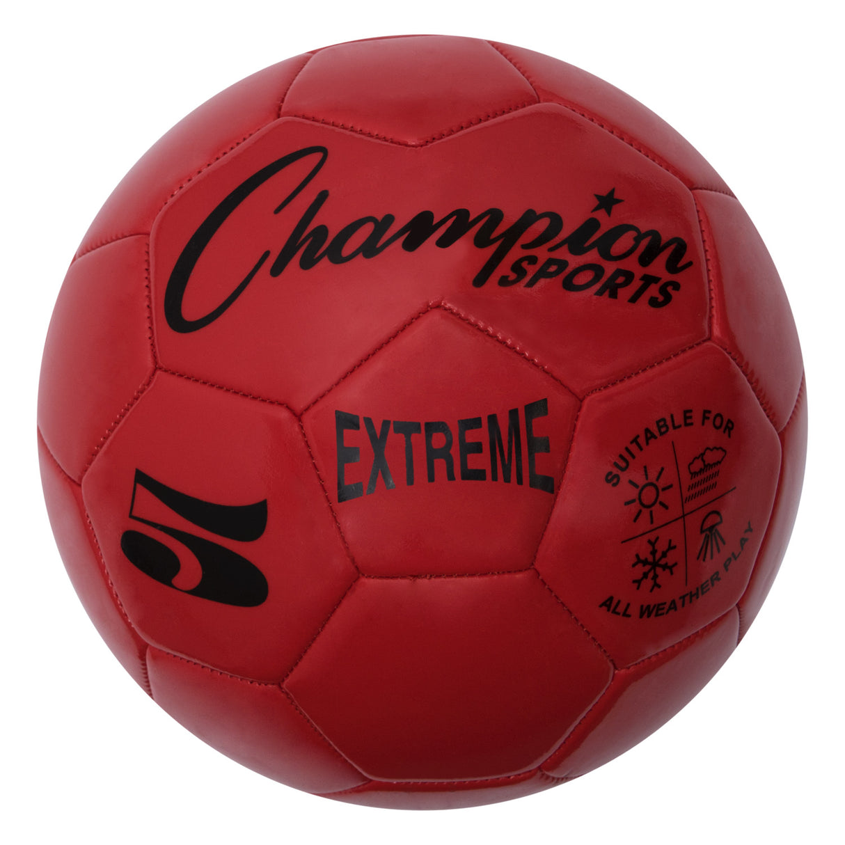 EXTREME SOCCER BALL, SIZE 5 RED