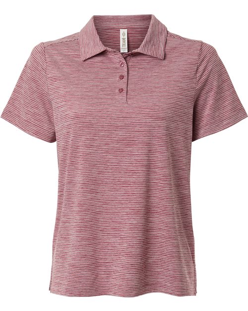 Team 365 Women's Relay Heathered Stripe Polo - Team 365 TT125W