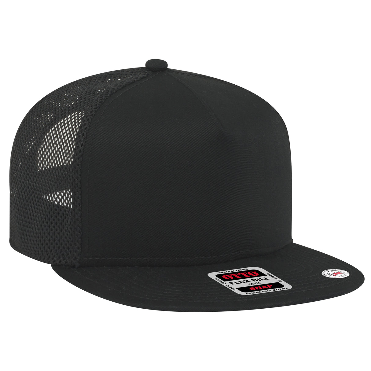 OTTO CAPĀ® OTTO SNAP 5 Panel Pro Style Mesh Back Trucker Snapback Hat OTTO 164-1209
