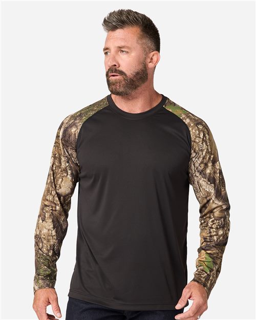 Joe's USA Unisex Realtree® Performance Colorblocked Long Sleeve T-Shirt