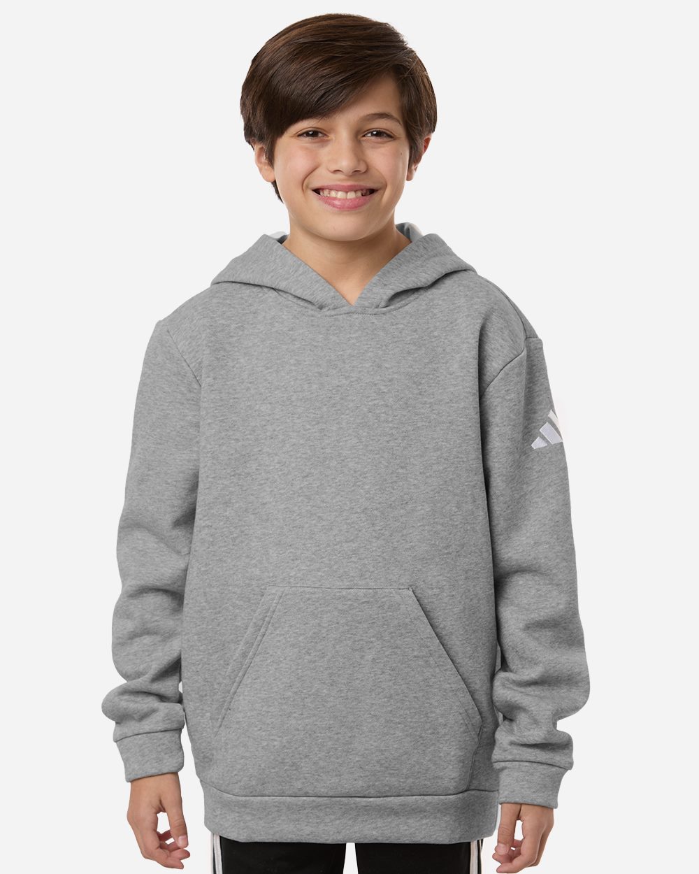Adidas Youth Fleece Hooded Sweatshirt - Adidas AT205