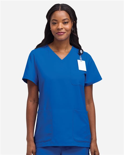 Hanes HSB002 Women's V-Neck 3-Pocket Scrub Top