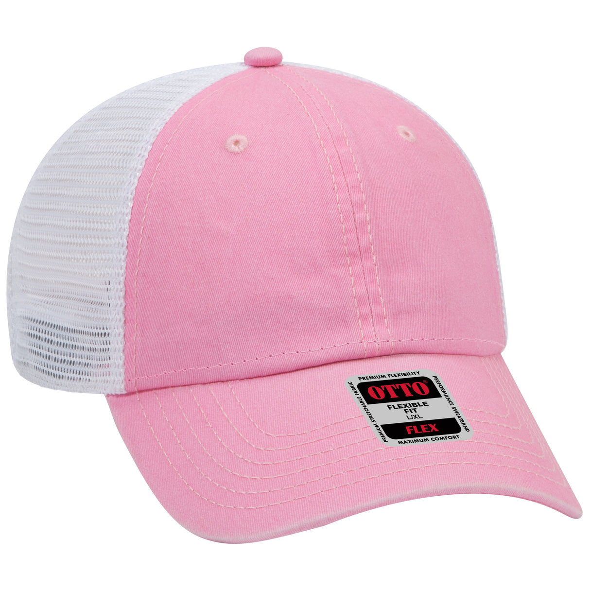 OTTO CAP® OTTO FLEX® Fitted 6 Panel Low Profile Mesh Back Trucker Hat OTTO 169-1264