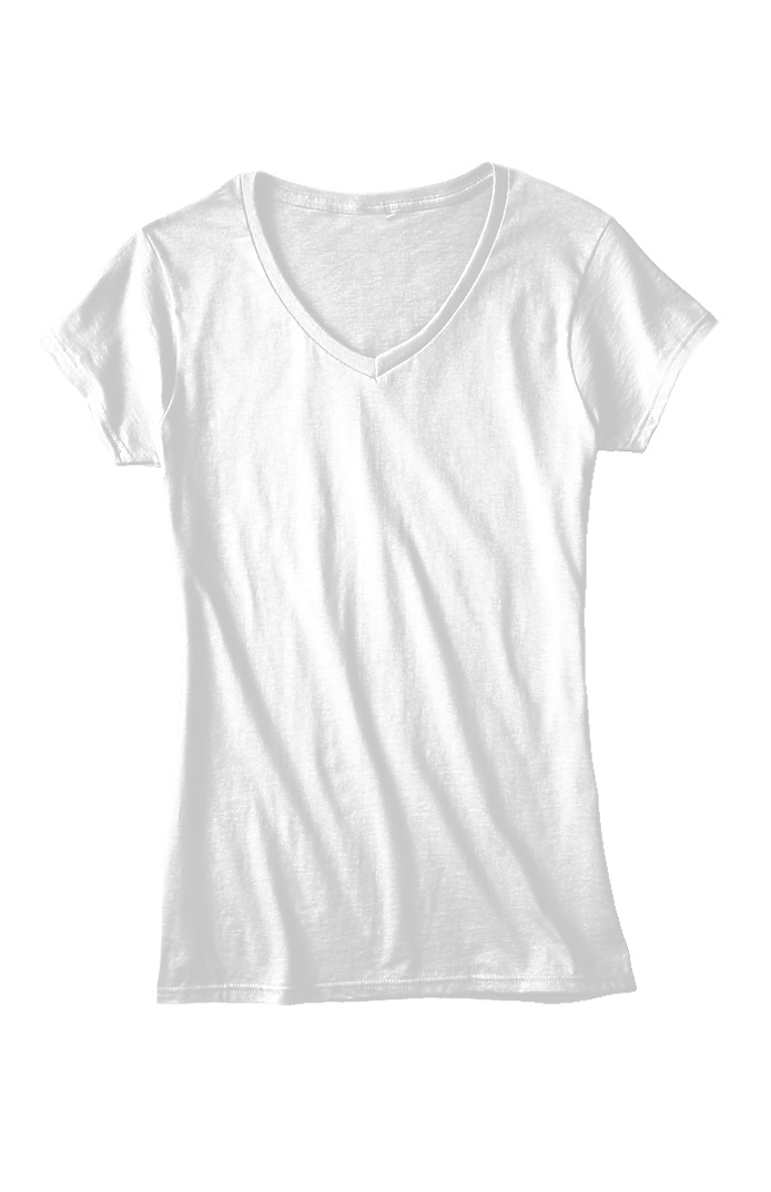 Royal Apparel 17030W Women's 50/50 Blend V-Neck - White