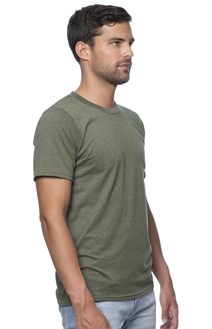 Royal Apparel 17051 Unisex 50/50 Blend Tee - Heather Army
