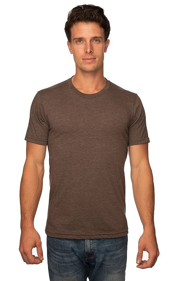 Royal Apparel 17051 Unisex 50/50 Blend Tee - Heather Brown