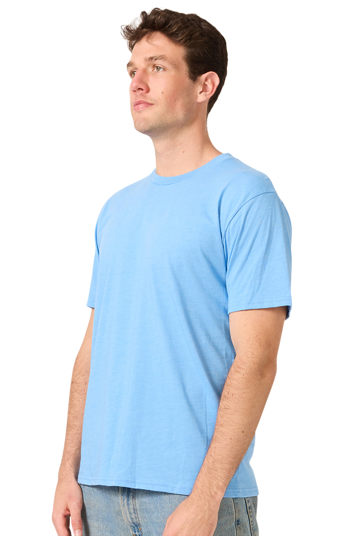 Royal Apparel 17051 Unisex 50/50 Blend Tee - Heather Light Blue