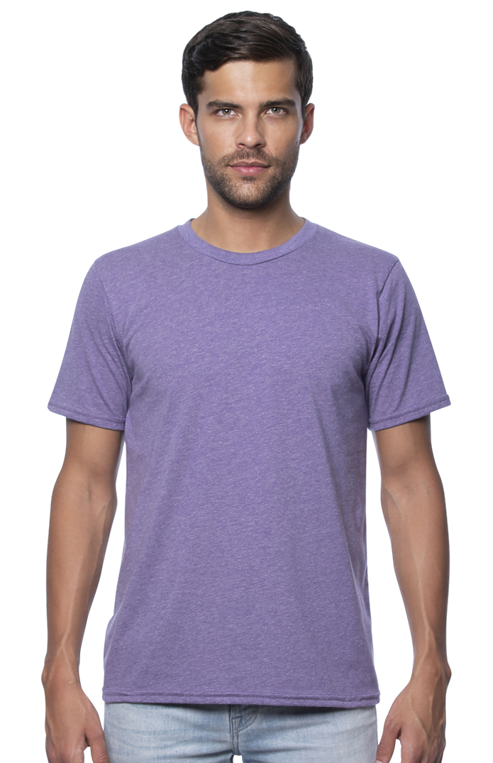 Royal Apparel 17051 Unisex 50/50 Blend Tee - Heather Purple