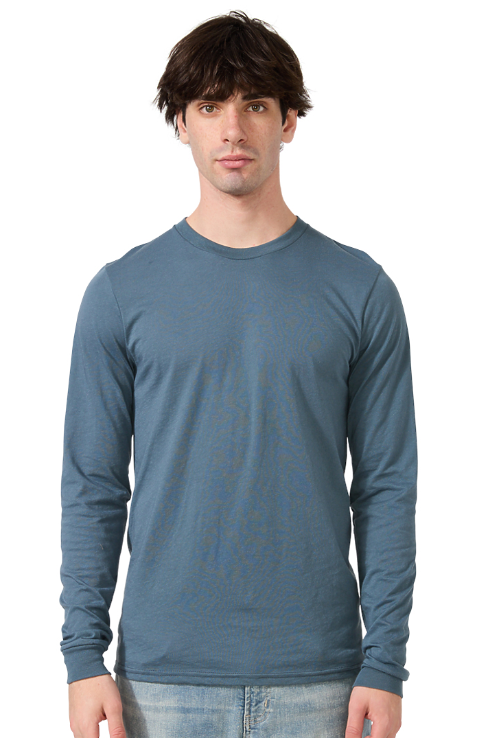 Royal Apparel 17054 Unisex Long Sleeve 50/50 Blend Tee - Aegean Blue