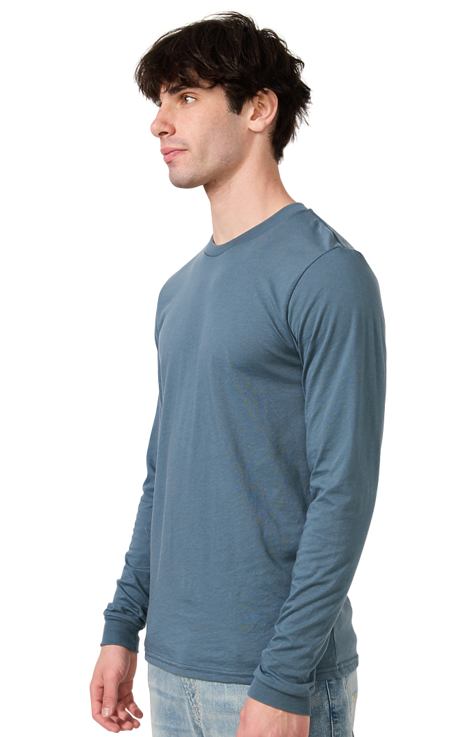 Royal Apparel 17054 Unisex Long Sleeve 50/50 Blend Tee - Aegean Blue