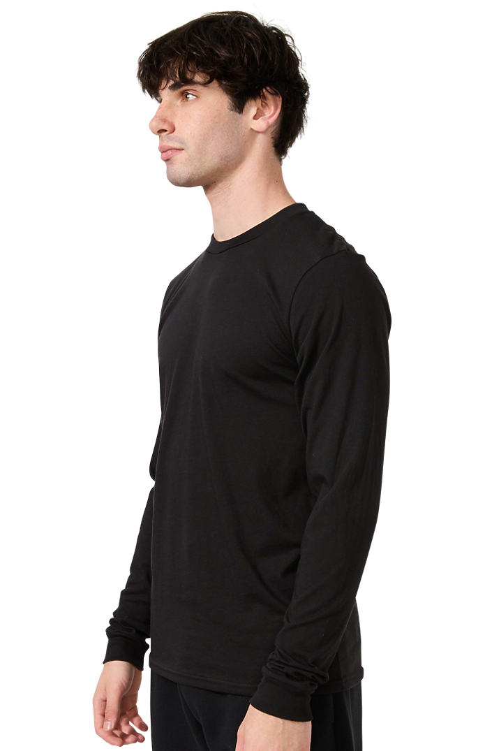 Royal Apparel 17054 Unisex Long Sleeve 50/50 Blend Tee - Black
