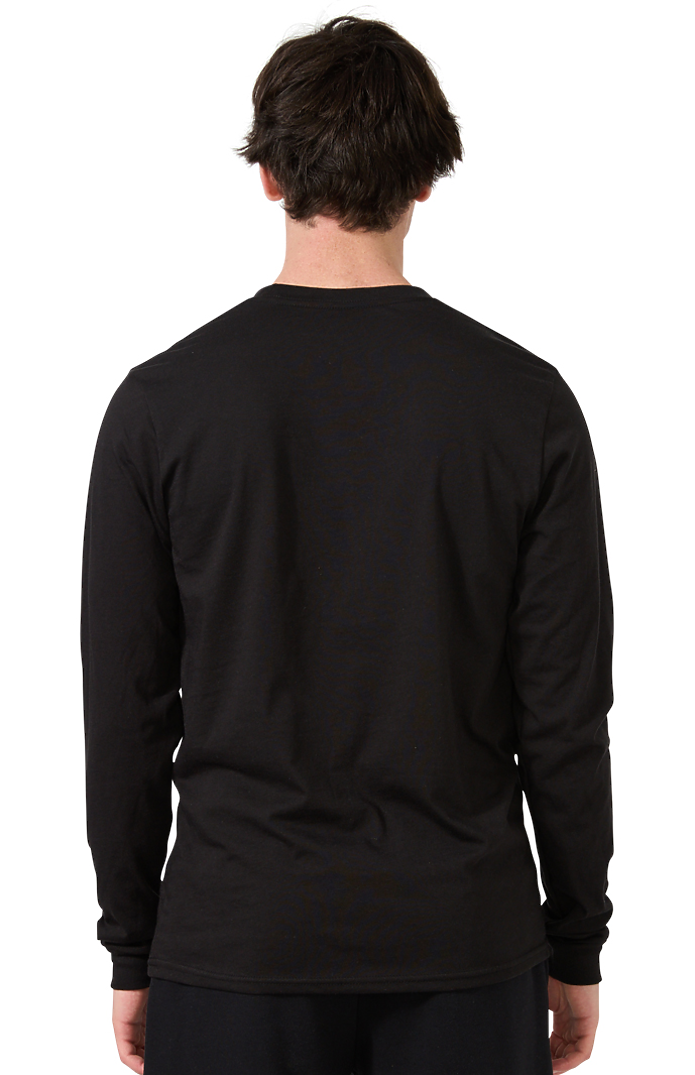 Royal Apparel 17054 Unisex Long Sleeve 50/50 Blend Tee - Black