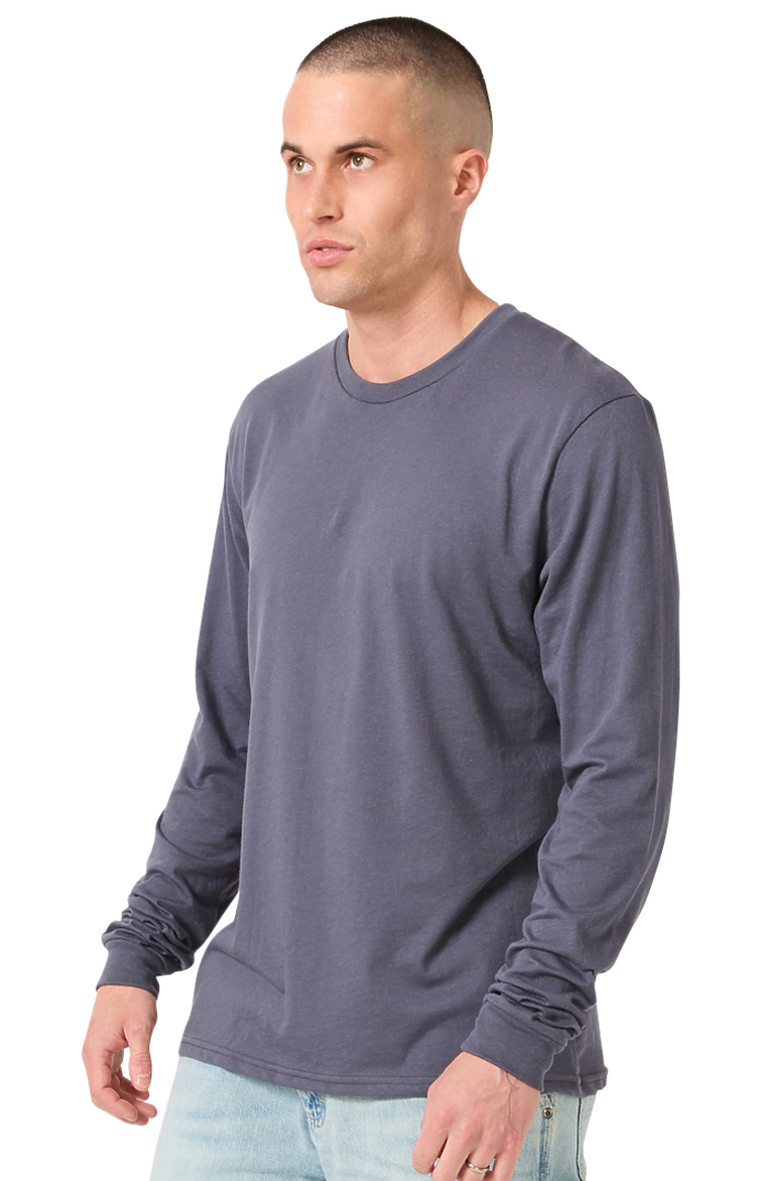 Royal Apparel 17054 Unisex Long Sleeve 50/50 Blend Tee - Graphite