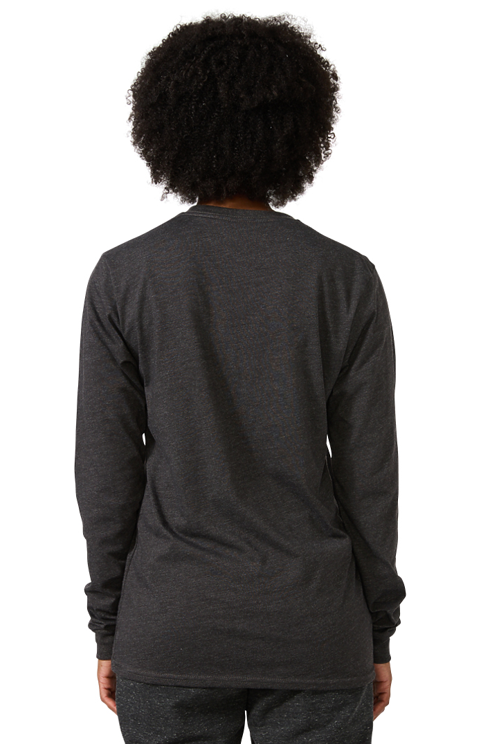 Royal Apparel 17054 Unisex Long Sleeve 50/50 Blend Tee - Heather Smoke
