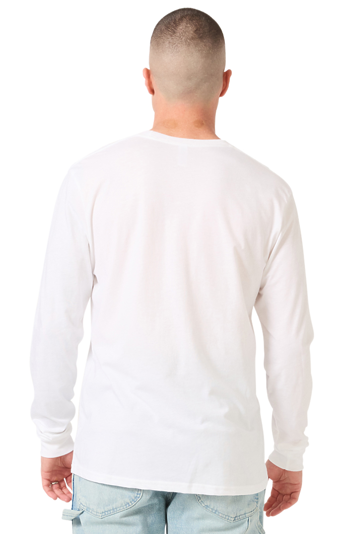 Royal Apparel 17054 Unisex Long Sleeve 50/50 Blend Tee - White