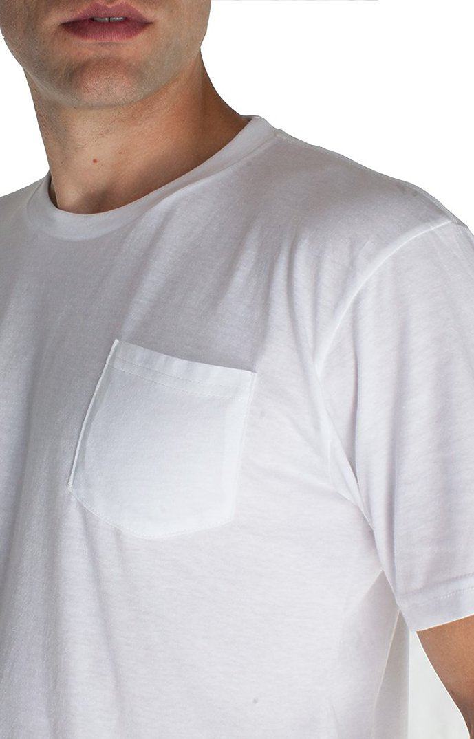 Royal Apparel 17057 Unisex 50/50 Blend Pocket Tee - White