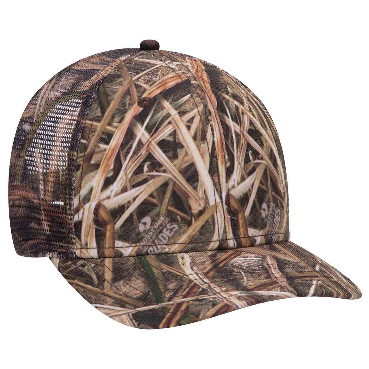 OTTO CAP® Mossy Oak Camouflage Superior Polyester Twill 6 Panel Low Profile Mesh Back Trucker Hat OTTO 171-1292